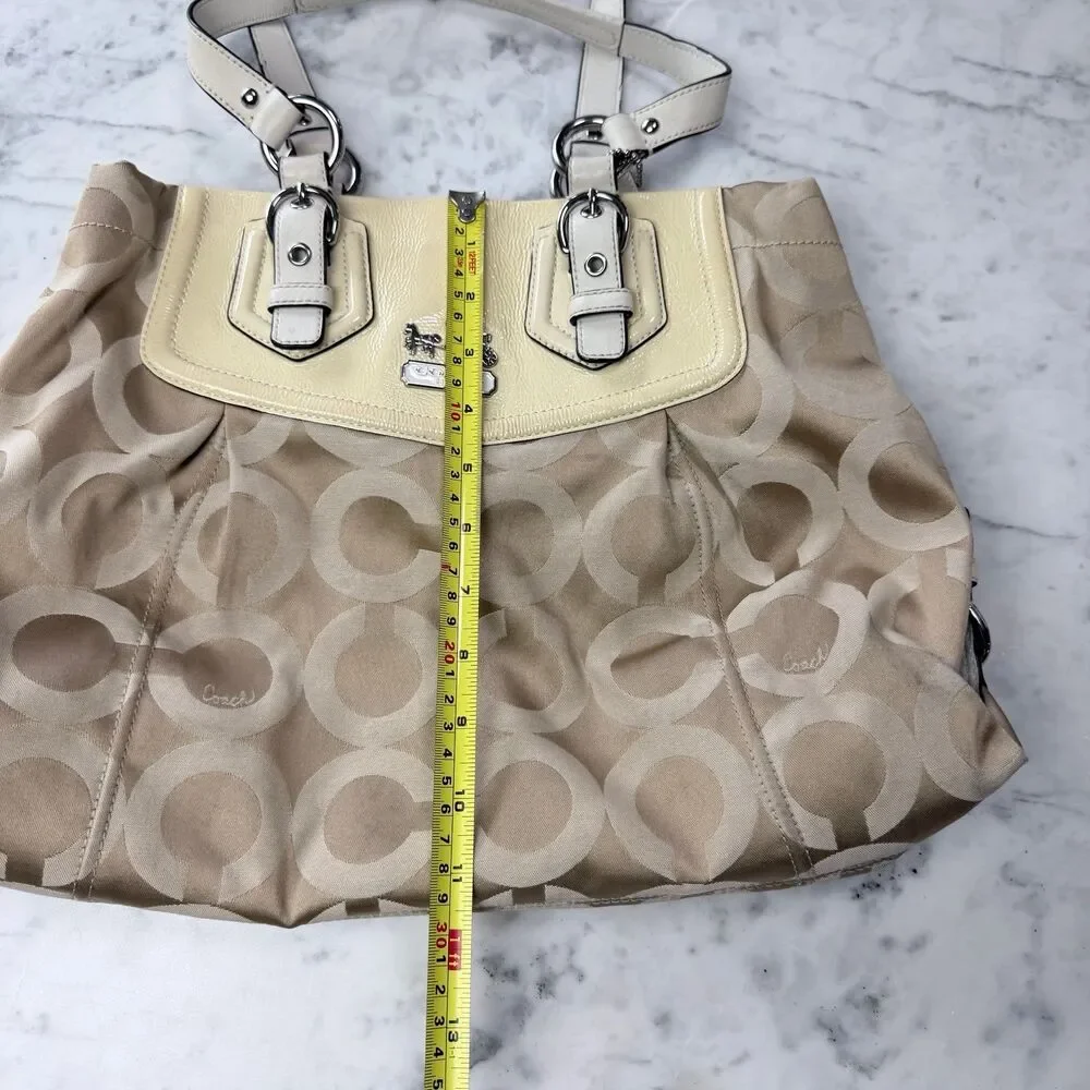 Coach Handbags Beigh Tan And Cream Logo No D1082-14578